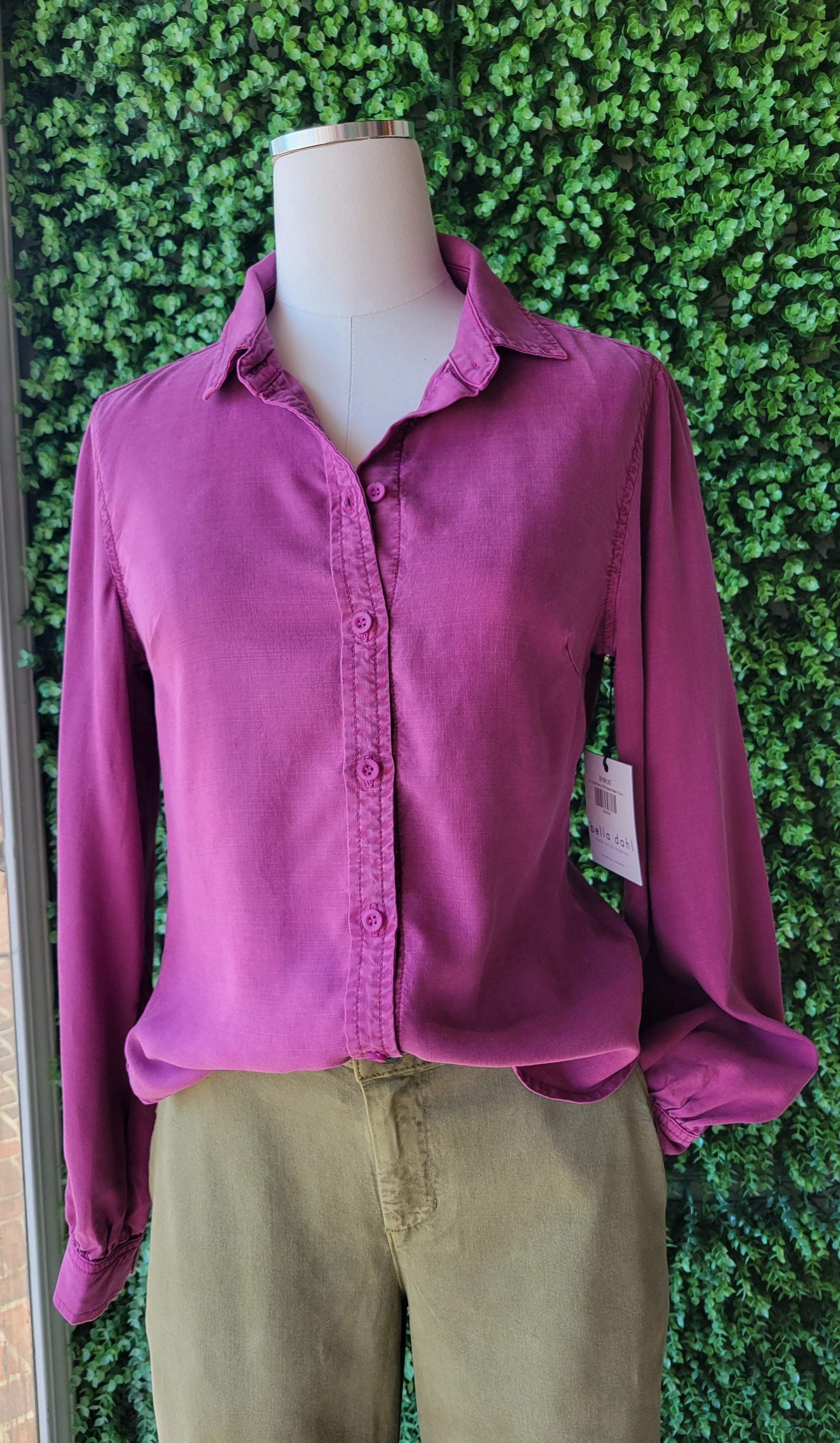 Purple Berry Fitted Button Down