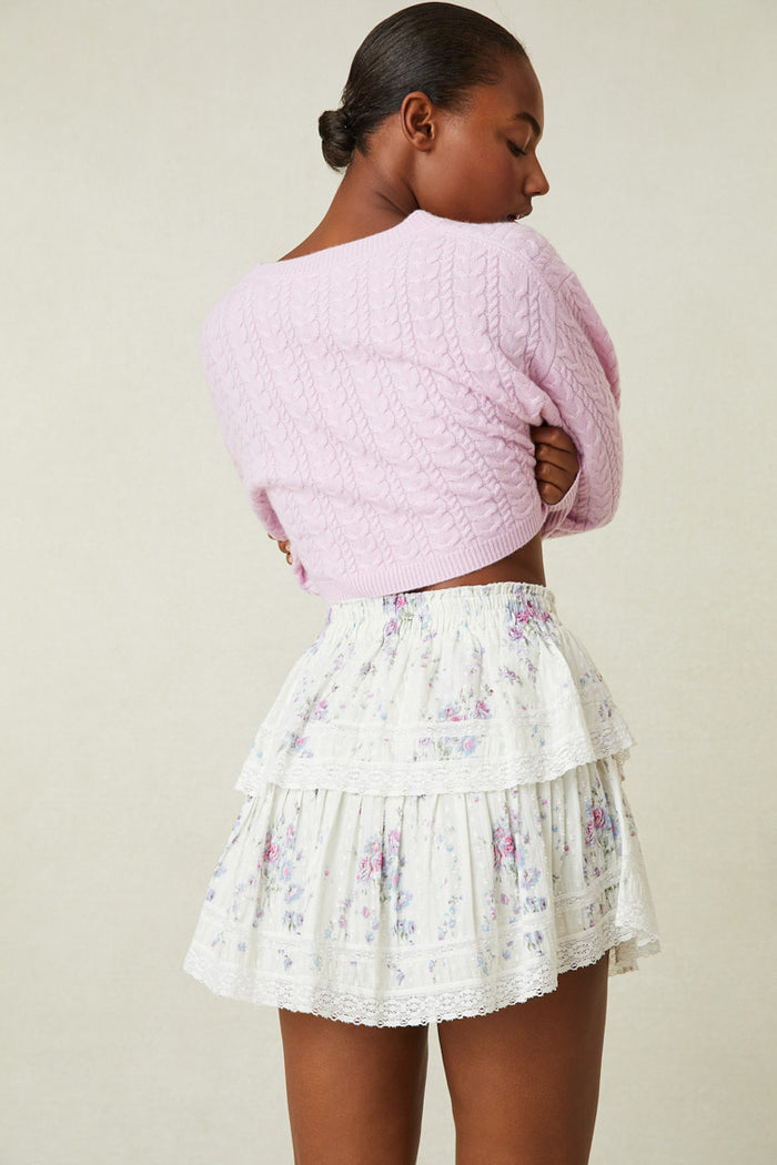 Ruffle Mini Skirt in Berry Medley