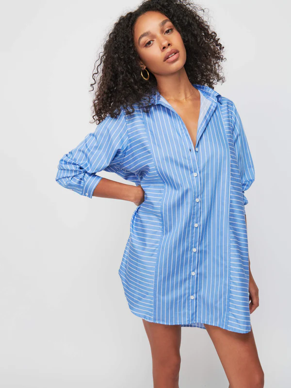 Marni Oversized Button Up Mini Dress in Day