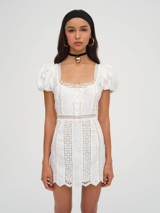 Tracy Mini Dress in White