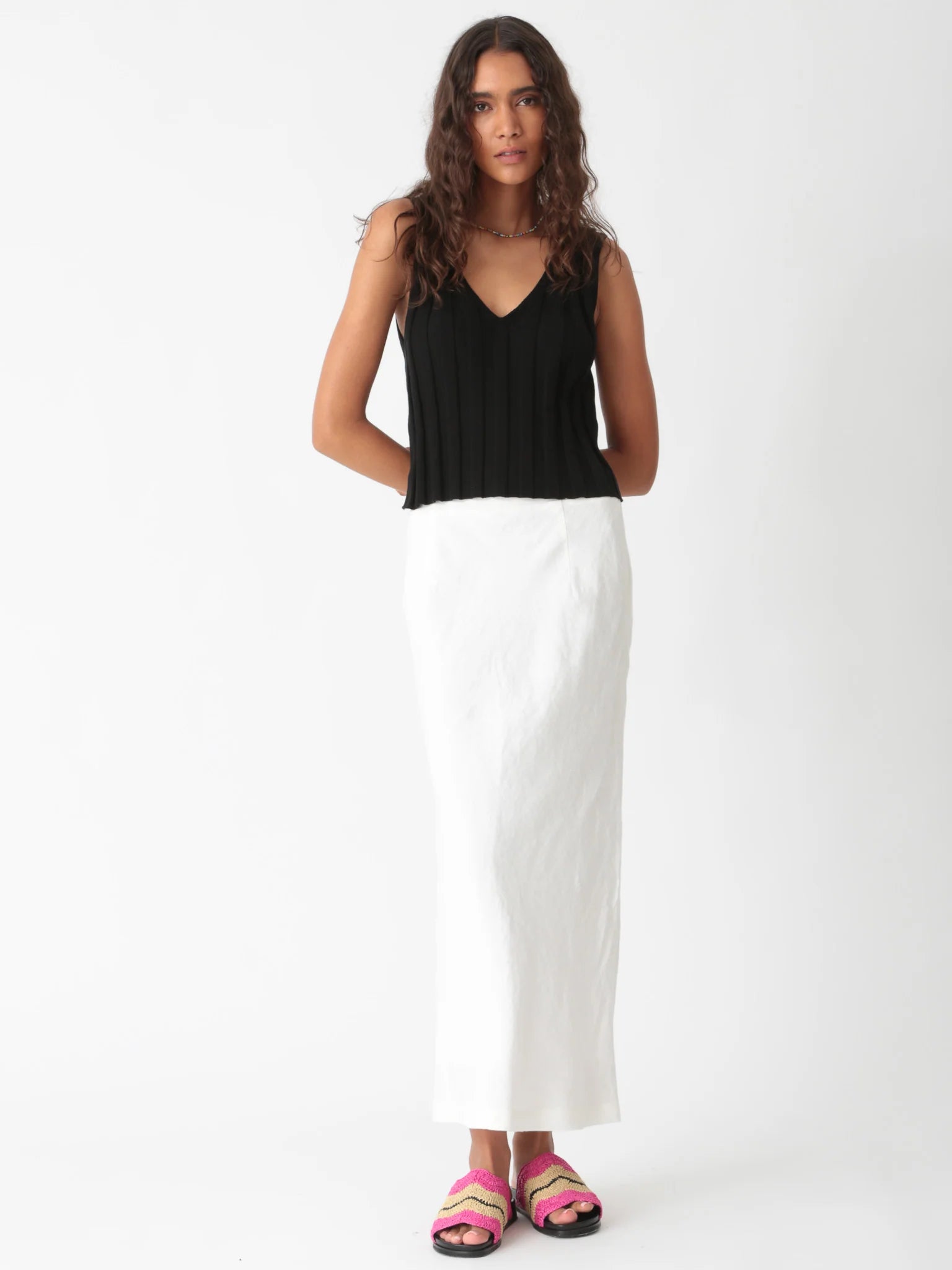 Tiffany Skirt in Ivory (Linen)
