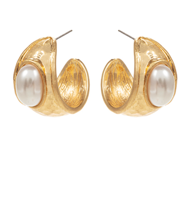 Pearl Small Hoop
