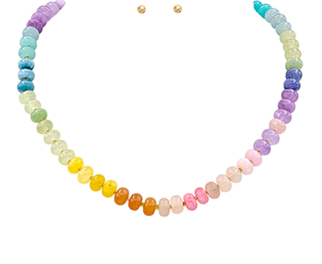 Rainbow Bead Necklace