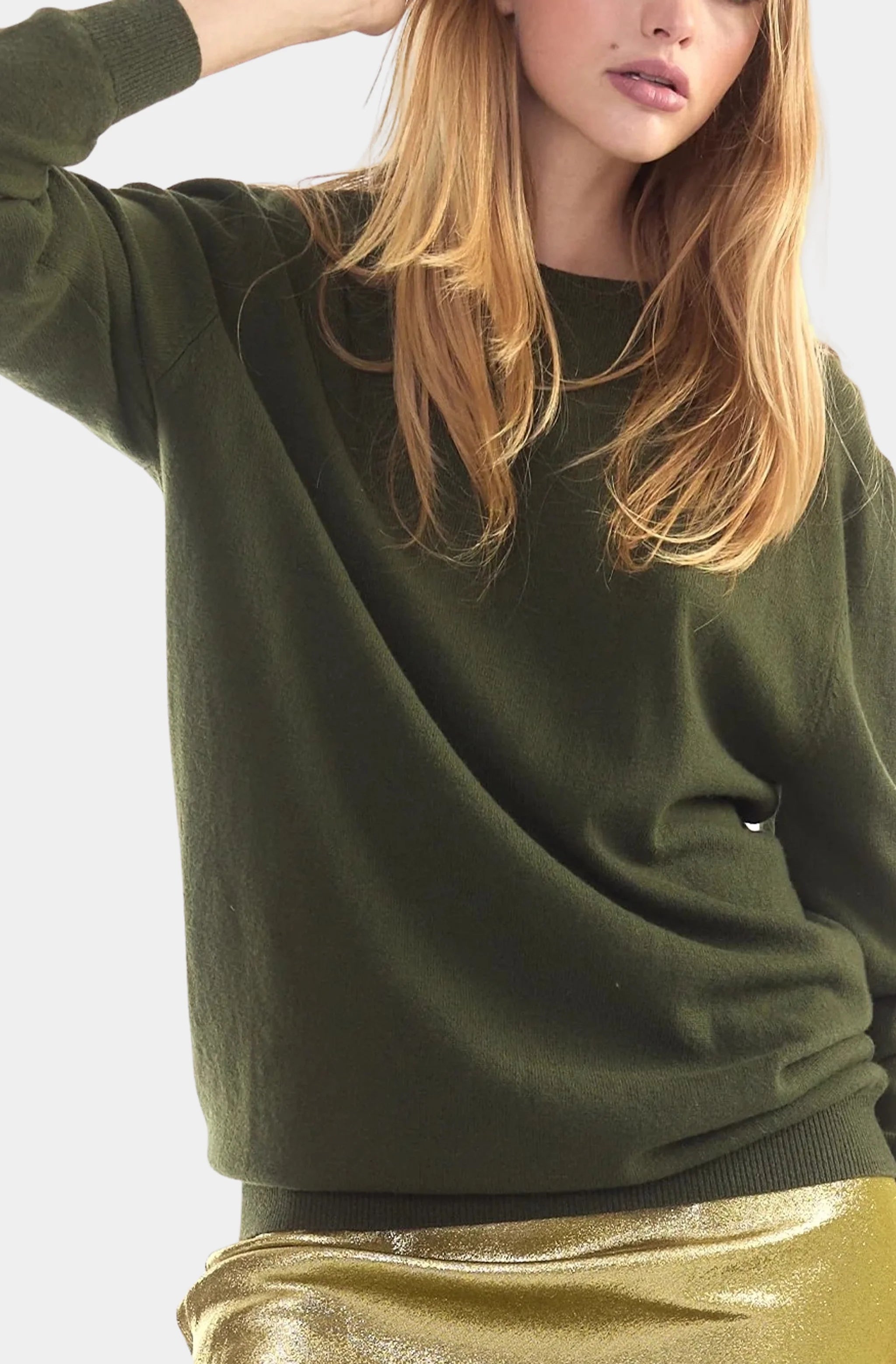 Wool Cashmere Crewneck Sweater