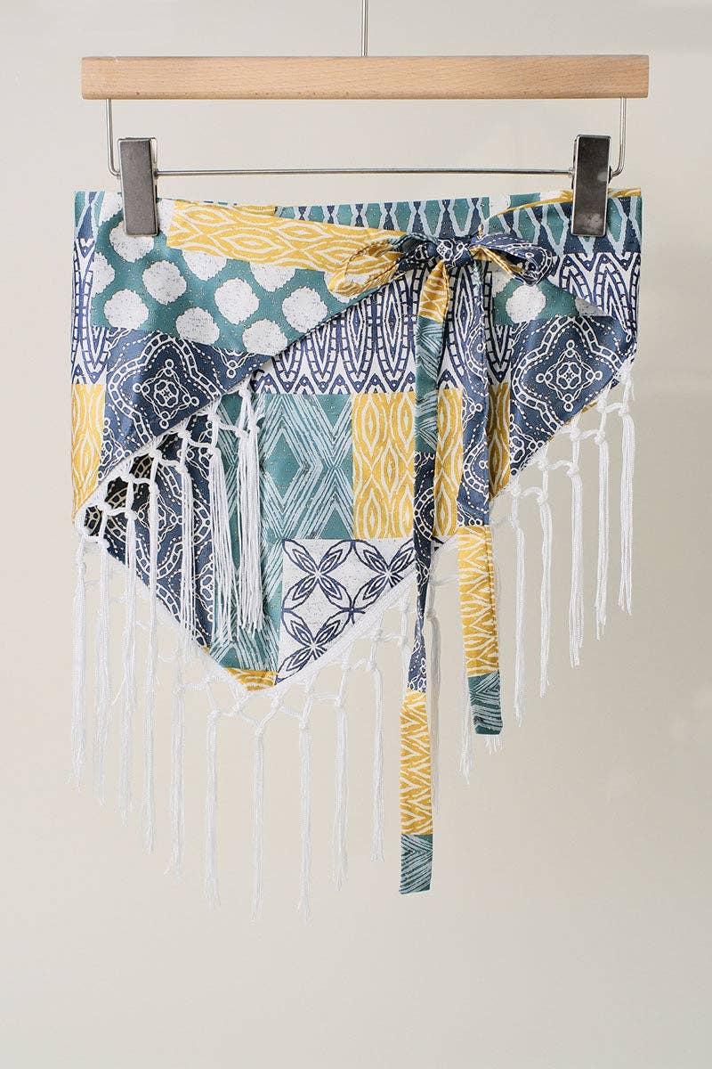 Print Fringe Scarf