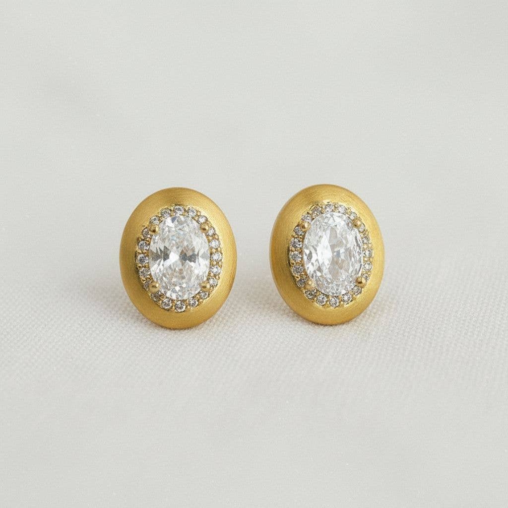 Chic Vintage-Style Geometric Stud Earrings
