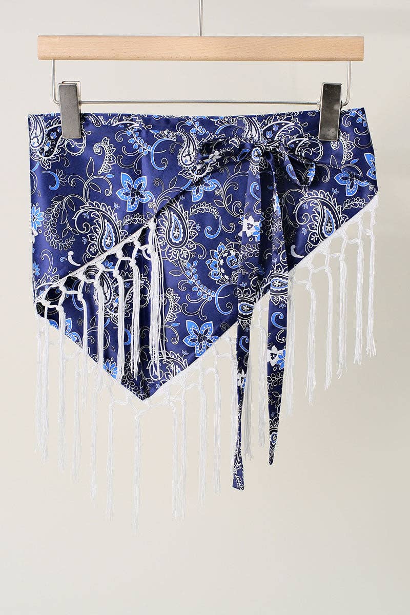 Print Fringe Scarf