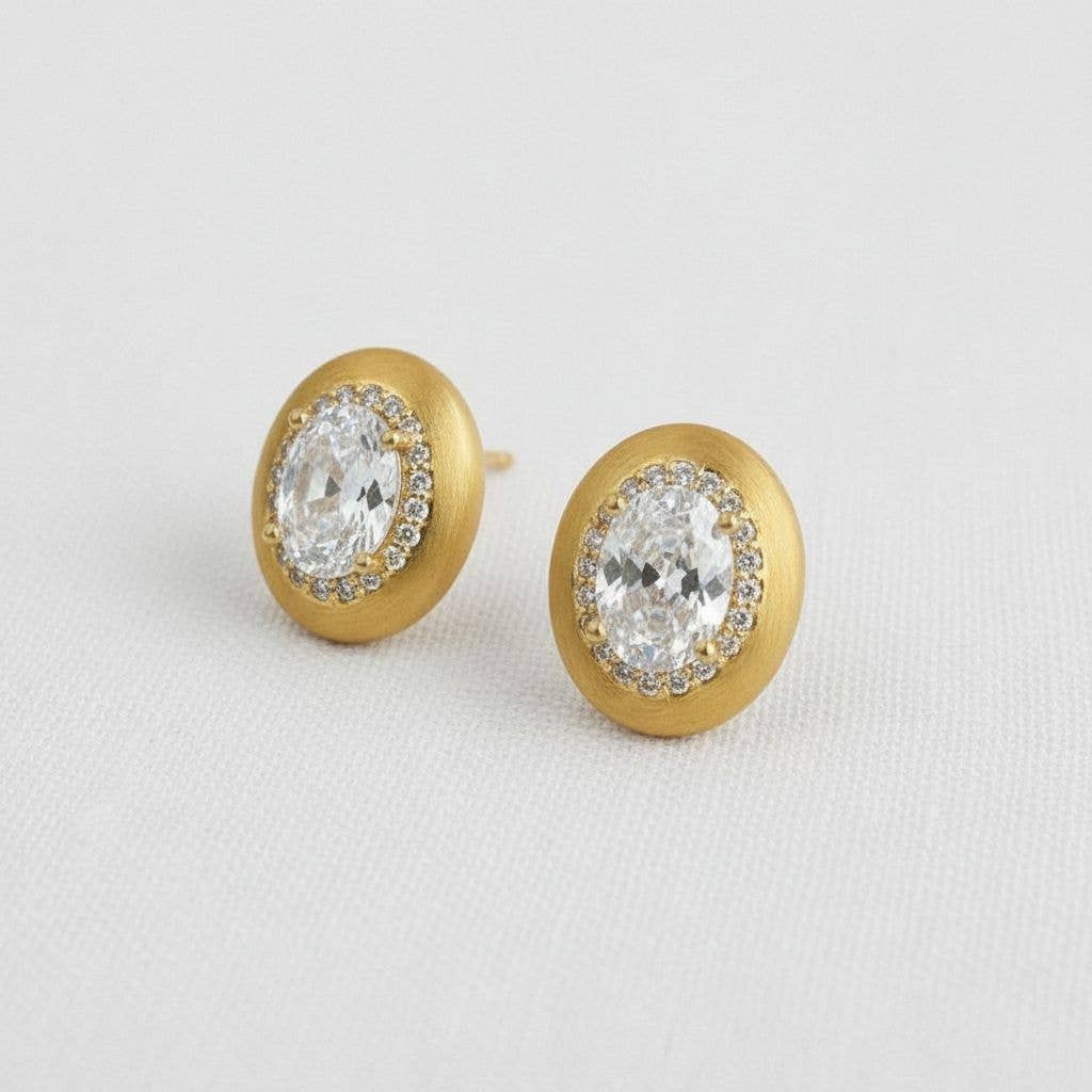 Chic Vintage-Style Geometric Stud Earrings