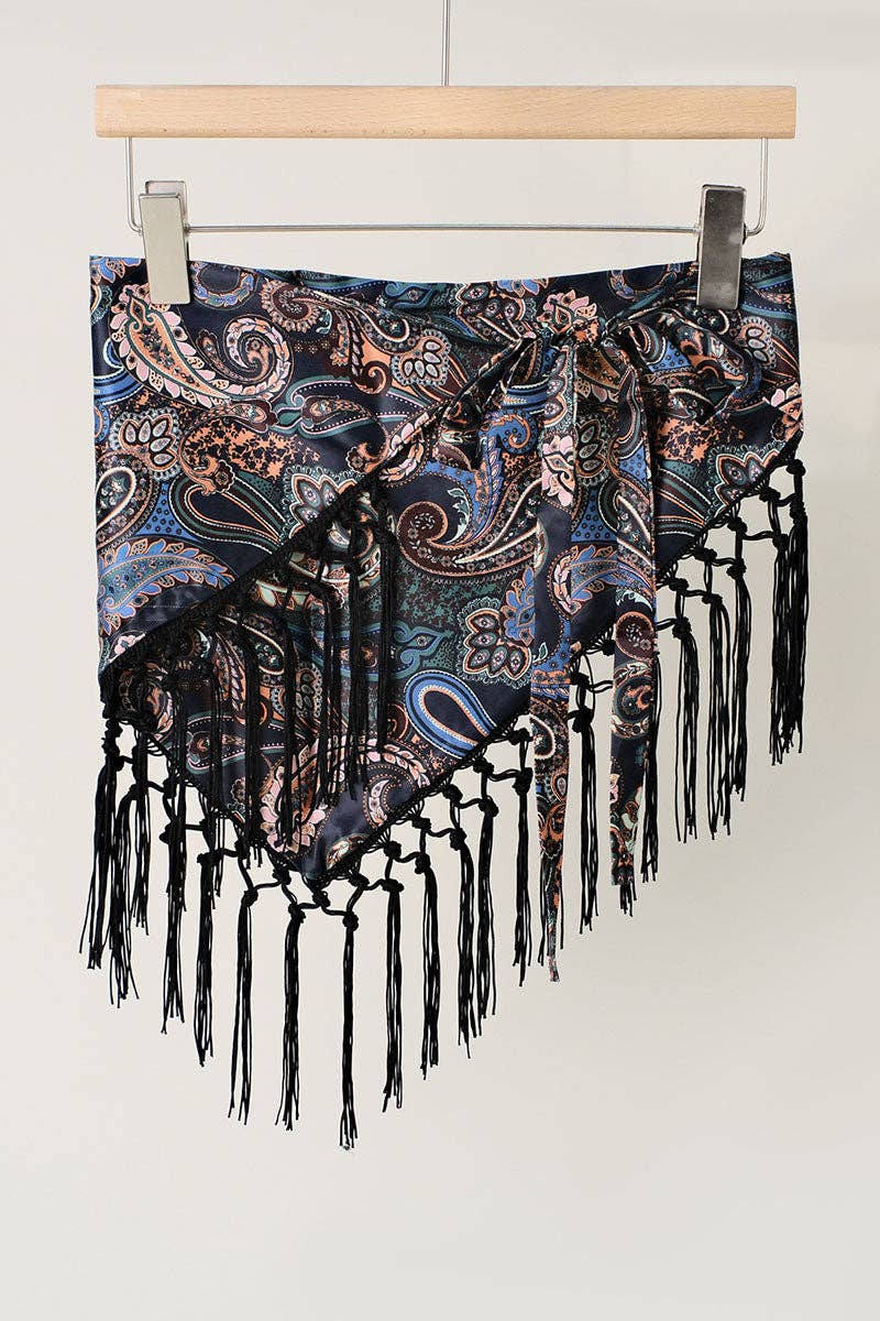 Print Fringe Scarf