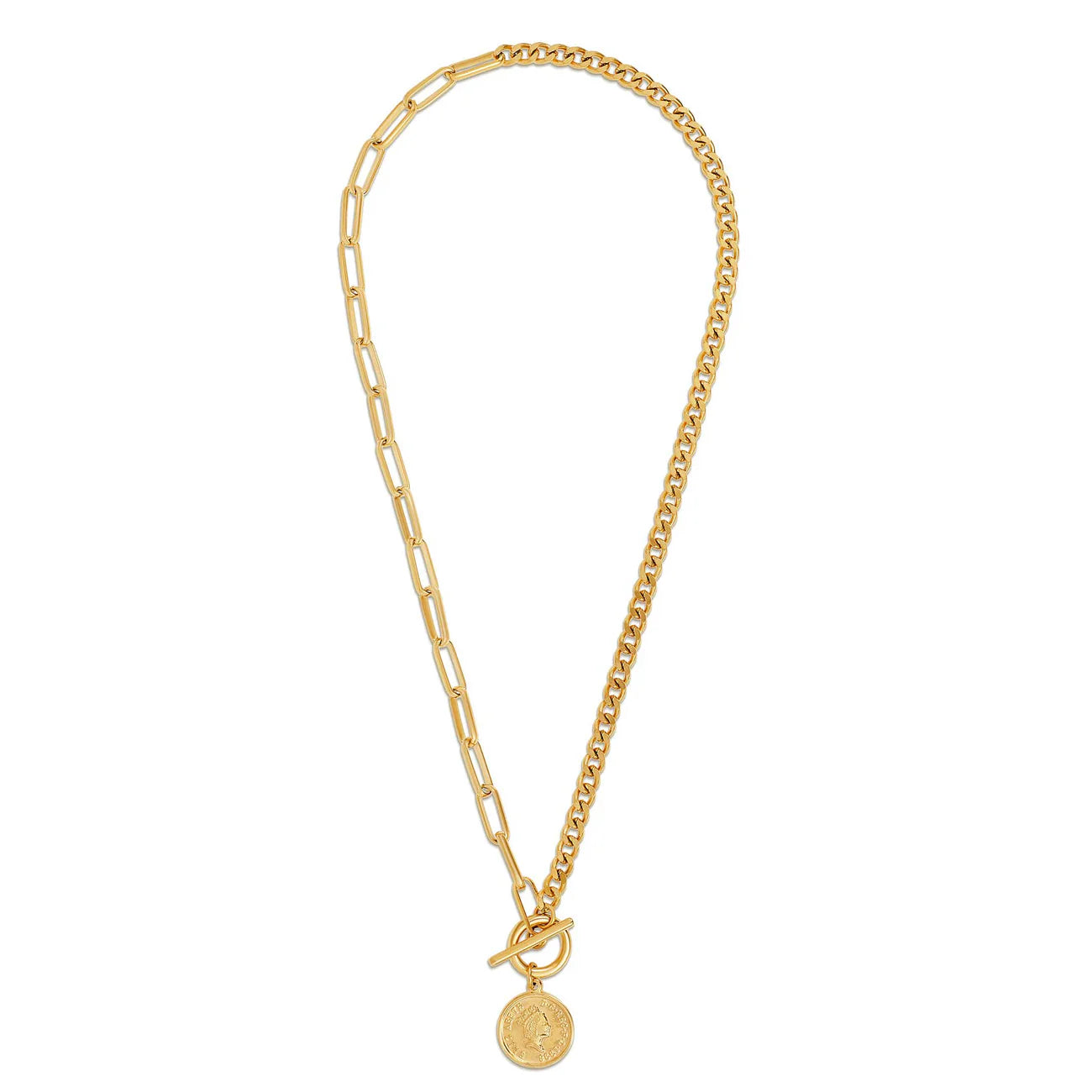 Stacey Toggle Chain Coin Necklace