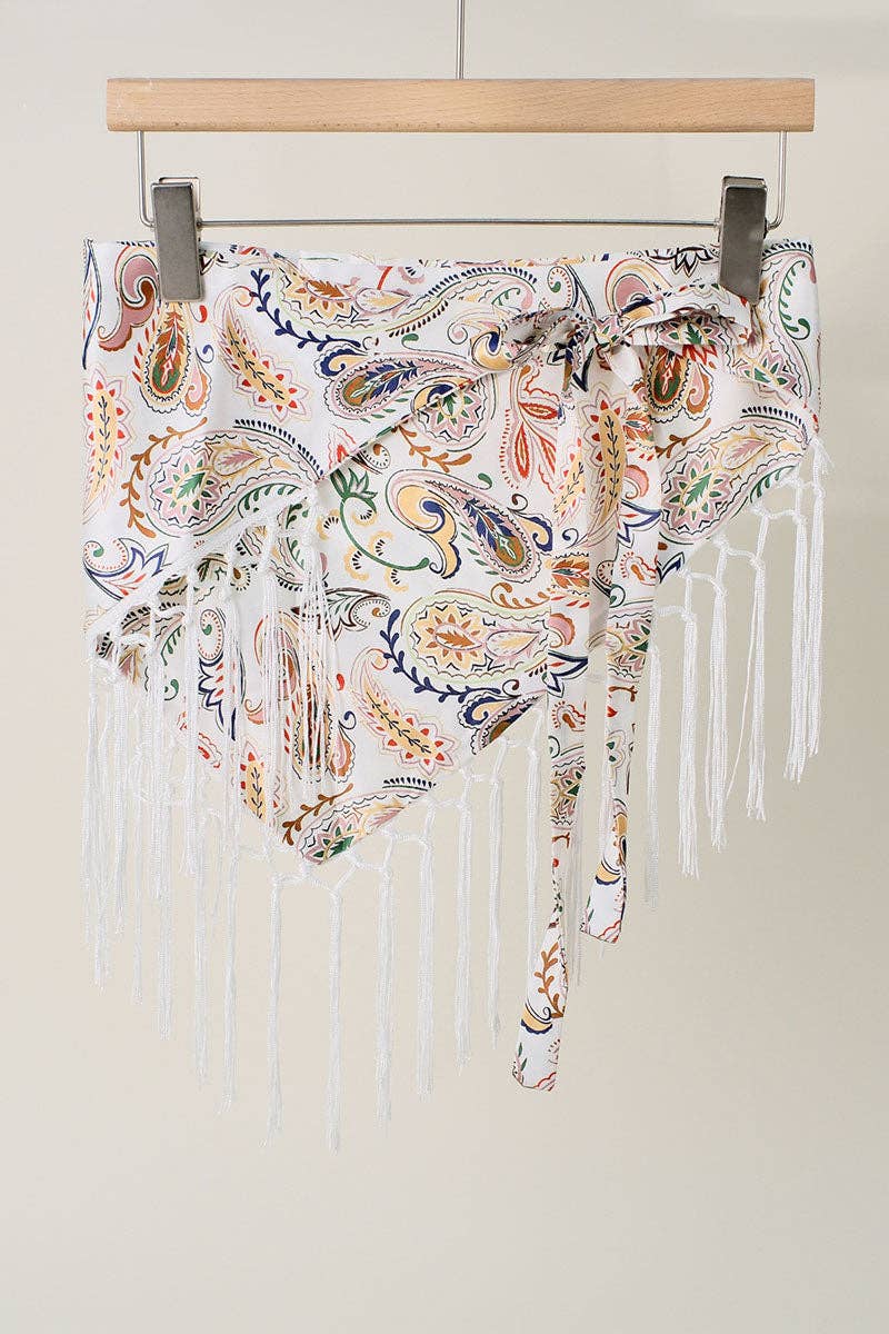 Print Fringe Scarf