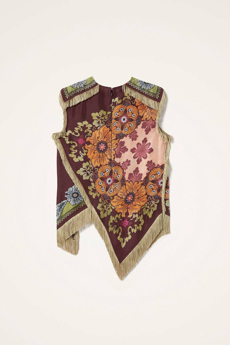 Aileen Fringe Cross Top