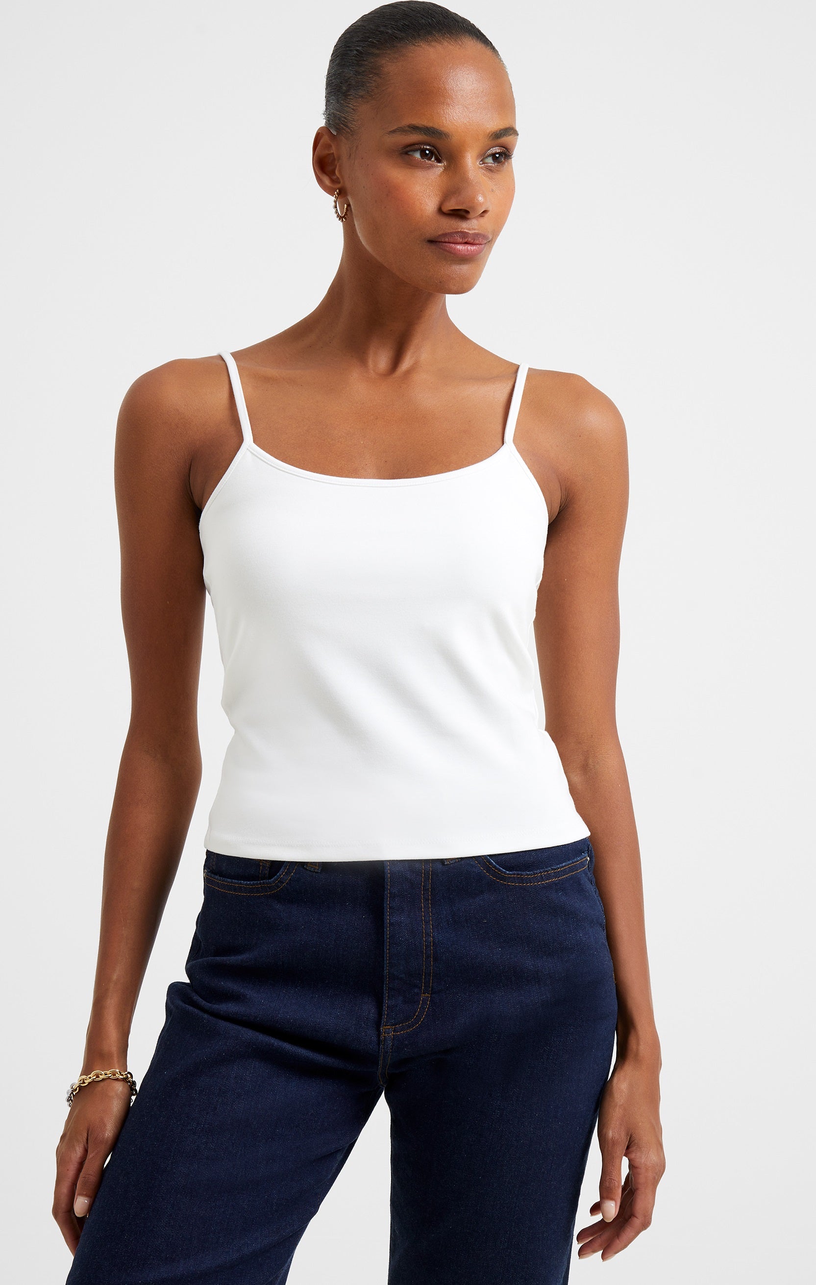Roy Viscose Cami Top in White