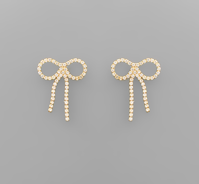 Pave Bow Earring