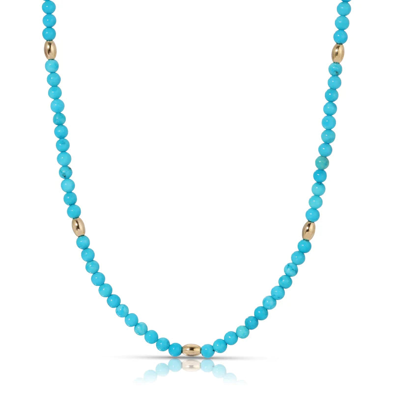 Bali Beaded Necklace in Turquoise