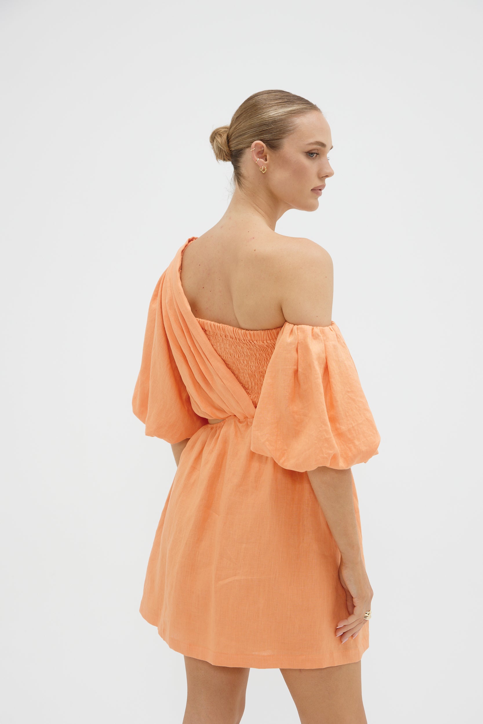 Delay Mini Dress in Papaya