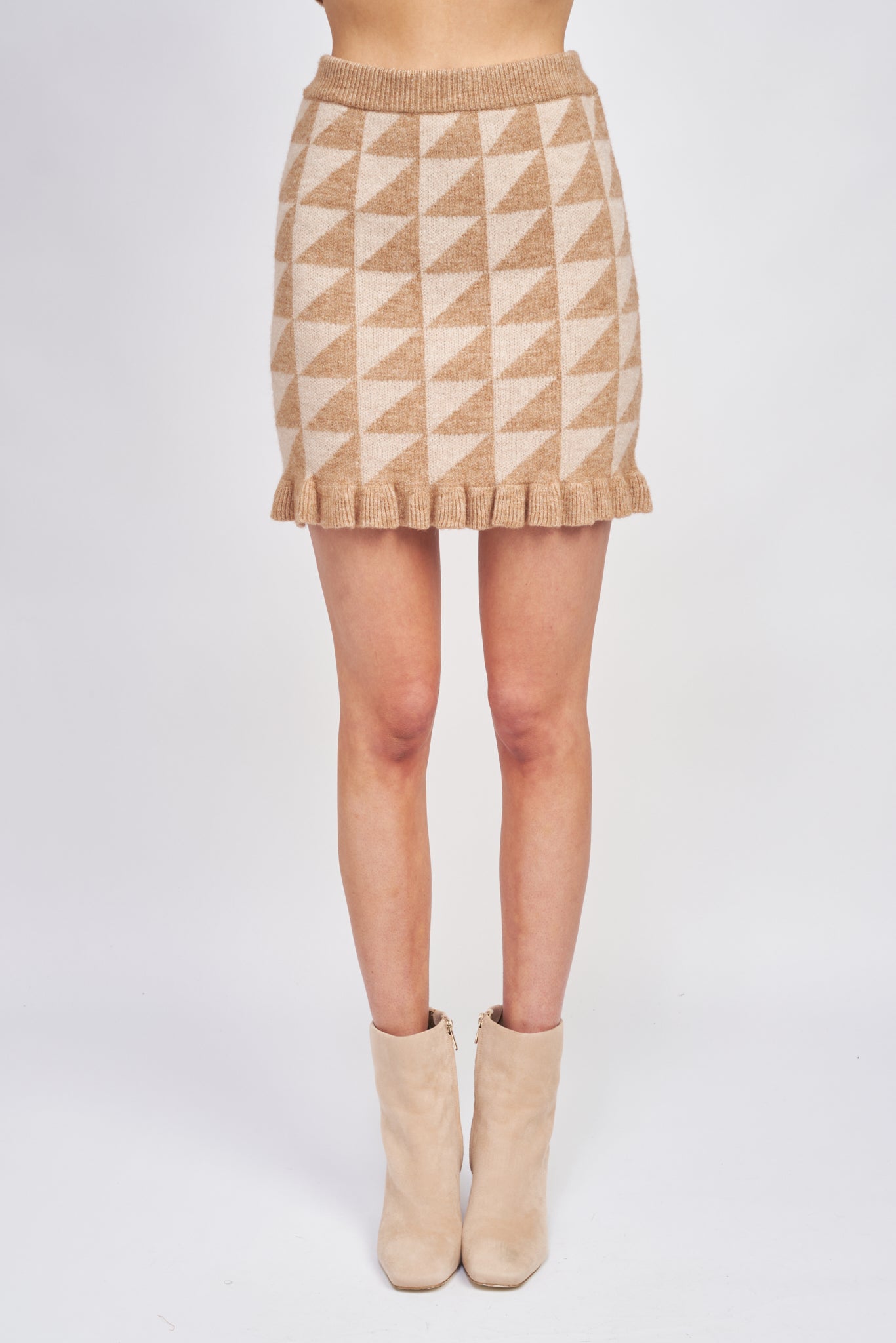 Blaise Mini Skirt in Taupe