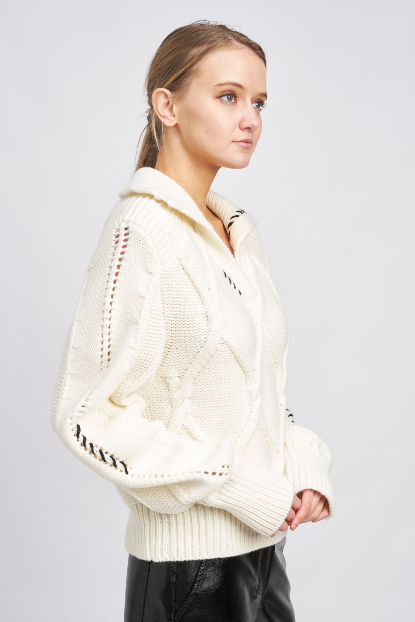 Lena Knit Top in Creme